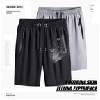 Dehnbare Shorts in Übergröße aus Eisseide für Herren