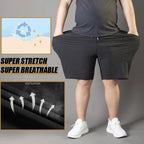 Dehnbare Shorts in Übergröße aus Eisseide für Herren