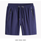 Dehnbare Shorts in Übergröße aus Eisseide für Herren