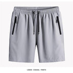 Dehnbare Shorts in Übergröße aus Eisseide für Herren