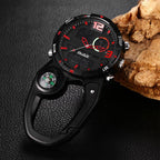 Karabineruhr mit rundem Bildschirm und Kompass für den Außenbereich