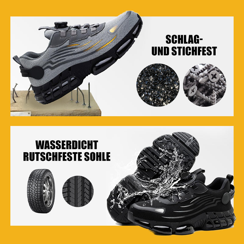 👢⚡ SCHLAG- UND STICHFESTE Sicherheitsschuhe mit Drehknopf 🔥⚙️ HEISSER VERKAUF! 60% RABATT! Ideal für Bau, Handwerk & Industrie. Schneller Verschluss, maximaler Schutz. Jetzt sichern!