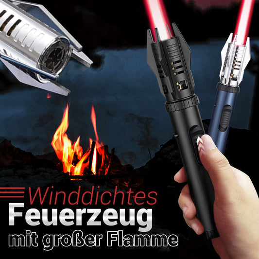 🎁Cooles Lichtschwert-Styling🎁Multifunktionales, großes, winddichtes Schweißbrenner-Feuerzeug