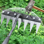 🔥🌿 Nur für kurze Zeit 62% Rabatt! 🌱 Unkrautrechen aus Kohlenstoffstahl mit 5/6/7/8 Zinken – liegt gut in der Hand, rechnet das Unkraut bis zum Boden ab und zieht es mit der Wurzel heraus! 🧤✨