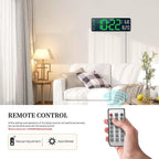 ⏰✨ 13" Großformat Digitalwecker mit Temperatur & Datum ✓ Automatische Zeiteinstellung ✓ Nachlicht mit Dämmerungssensor ✓ ideal für Schlafzimmer 🌙🔋