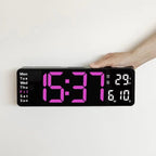 ⏰✨ 13" Großformat Digitalwecker mit Temperatur & Datum ✓ Automatische Zeiteinstellung ✓ Nachlicht mit Dämmerungssensor ✓ ideal für Schlafzimmer 🌙🔋