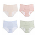 Auslaufsichere Höschen aus Eisseide mit hoher Taille, Übergröße L-5XL