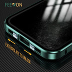 Feeon®Anti-Peep doppelseitige Schnallen iPhone-Hülle