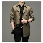 💼🌟2025 Neue britische Stil Herren Double Breasted Trenchcoat Jacke💖🎁