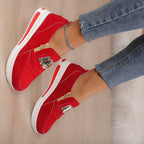 🌞Frühlingserwachen: 50% Rabatt!✨Orthopädische Damensneaker mit Plateau-Sohle – 3-Fußgewölbe-Unterstützung, Atmungsaktiv & Rutschfest, Stylisch mit Gold-Details für Ganztägigen Komfort