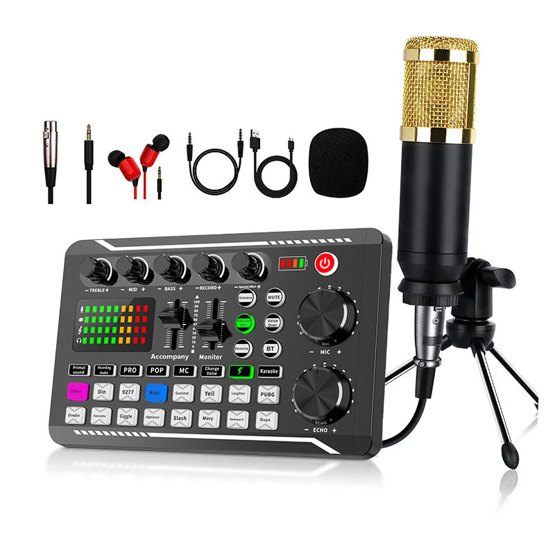 🎤🎛️ F998 Pro Live-Soundkarte & Audio-Mixer – DJ-Effekte, Stimmverzerrer für Karaoke 🎚️🎭 Streamen & Gaming mit Studioqualität. Präzise Regie, langlebiges Design