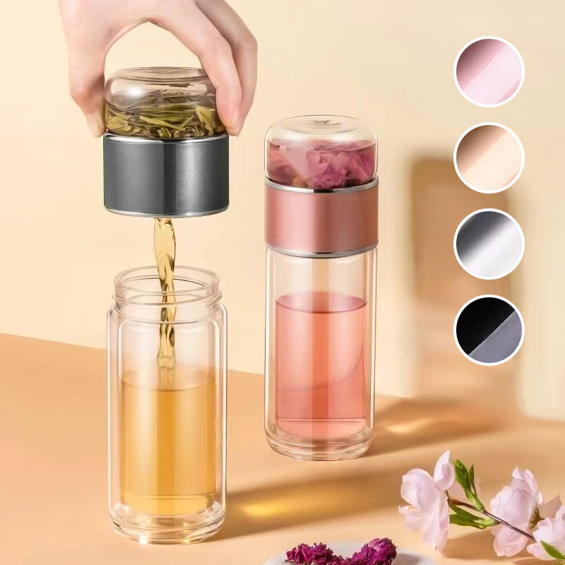 🔥🍵【49% Rabatt】Edelstahl-Siebeinsatz & Doppelwand-Design: Isolierglasflasche für Tee & Wasser – perfekt für Büro, Reisen & Sport. ✅ Trennt Tee und Wasser ideal – immer perfekter Genuss! 🚀💧