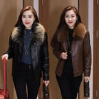 🎀2026 Neuestes Modell🎗️Moderne Eleganz: Leicht luxuriöse PU-Lederjacke ~ 50 % Rabatt🎁🎉Die perfekte Symbiose aus Wärme und Vielseitigkeit