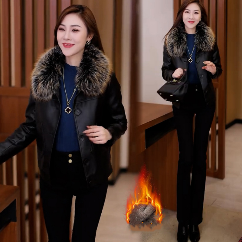 🎀2026 Neuestes Modell🎗️Moderne Eleganz: Leicht luxuriöse PU-Lederjacke ~ 50 % Rabatt🎁🎉Die perfekte Symbiose aus Wärme und Vielseitigkeit