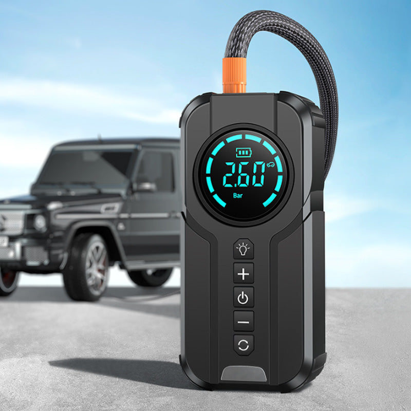 Intelligenter 7-in-1-Starthilfe-Kompressor für unterwegs