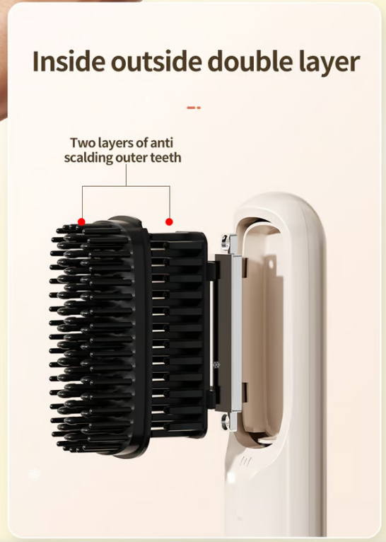 👑👑2025Neuestes Modell mit 61 %Rabatt🌈🌈 USB-kabelloser Negativ-Ionen-Glätteisenkamm