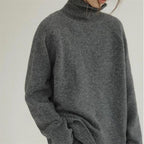 Hochgeschlossener, wattierter Pullover mit Schlabberlook