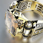 🎁Heißer Verkauf🔥Schwerlast Vintage Zirkonia Wide Band Ring