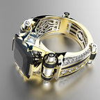🎁Heißer Verkauf🔥Schwerlast Vintage Zirkonia Wide Band Ring