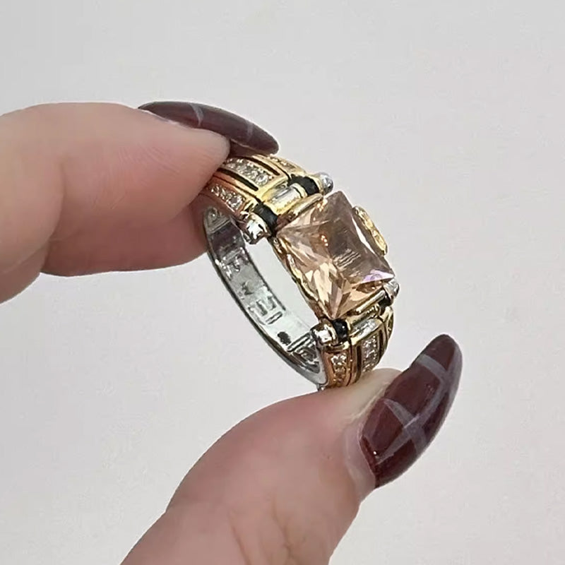 🎁Heißer Verkauf🔥Schwerlast Vintage Zirkonia Wide Band Ring