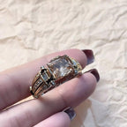 🎁Heißer Verkauf🔥Schwerlast Vintage Zirkonia Wide Band Ring