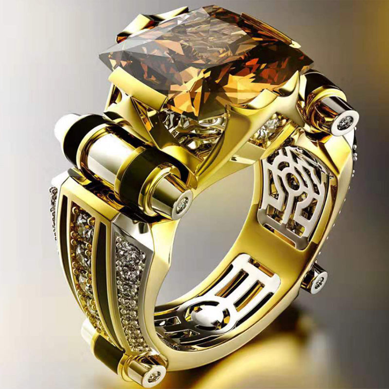 🎁Heißer Verkauf🔥Schwerlast Vintage Zirkonia Wide Band Ring