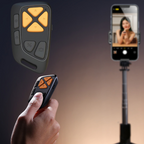 📸📱 Fernbedienung mit Bluetooth • Kabelloser Smartphone-Kameraauslöser für stabile Selfies & Gruppenfotos 🌟 Praktisch für Reisen & Homeoffice ✅ Langlebiges Design mit Akku