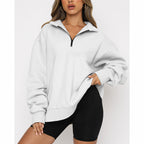 👚👚2025 neuestes Modell💄💄Sweatshirt mit überschnittenen Schultern und Reißverschluss für Damen