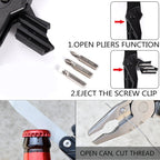 🔨⚒️ Multifunktions-Hammer 14-in-1 aus Edelstahl – Überleben & Camping – Notfall-Werkzeug mit Flaschenöffner & Nagelzieher – ideal für Outdoor, Jagd, Heimwerker
