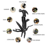 🔨⚒️ Multifunktions-Hammer 14-in-1 aus Edelstahl – Überleben & Camping – Notfall-Werkzeug mit Flaschenöffner & Nagelzieher – ideal für Outdoor, Jagd, Heimwerker