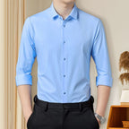 Bestes Geschenk für Ihn - Knitterfreies, hochelastisches Herrenhemd