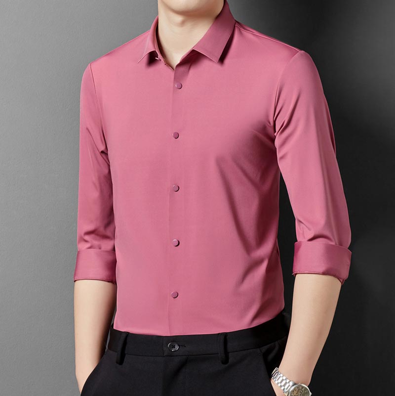 Bestes Geschenk für Ihn - Knitterfreies, hochelastisches Herrenhemd