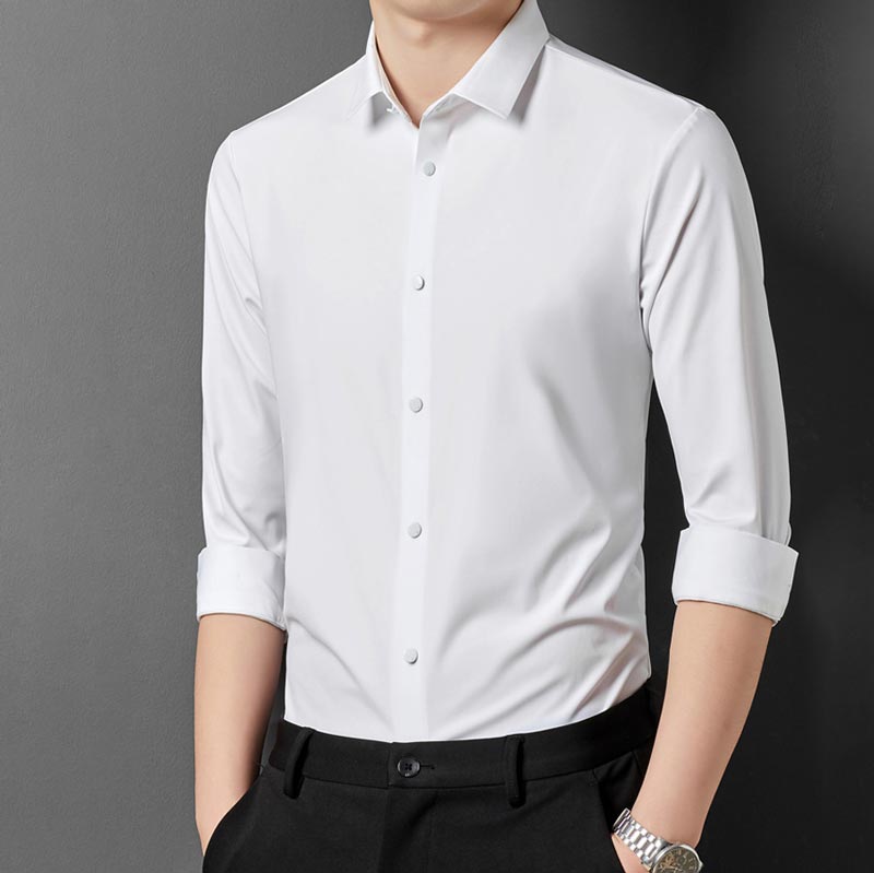 Bestes Geschenk für Ihn - Knitterfreies, hochelastisches Herrenhemd