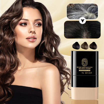 💫50 % Rabatt🔥Kaufen Sie 2 und erhalten Sie 3 gratis🎁Tragbarer Haarfärbekamm zur Abdeckung grauer Haare ！Naturschwarz, Schwarzbraun, Kaffee