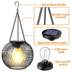 🌞💎 -50% Retro Solar-Hängelampe 💡✨ IP65 wasserdicht, 12h Leuchtdauer, umweltfreundlich für Garten & Terrasse