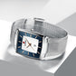 ✨LAST DAY SALE 50% RABATT✨ Ultradünne Herrenuhr mit quadratischem Maschengürtel und Quarz