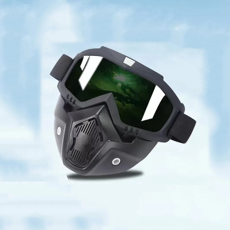 Abnehmbare HD-Antibeschlag-Vollgesichtsbrille（Blendschutz, Schutz vor UV-Strahlung, Anti-Staub）