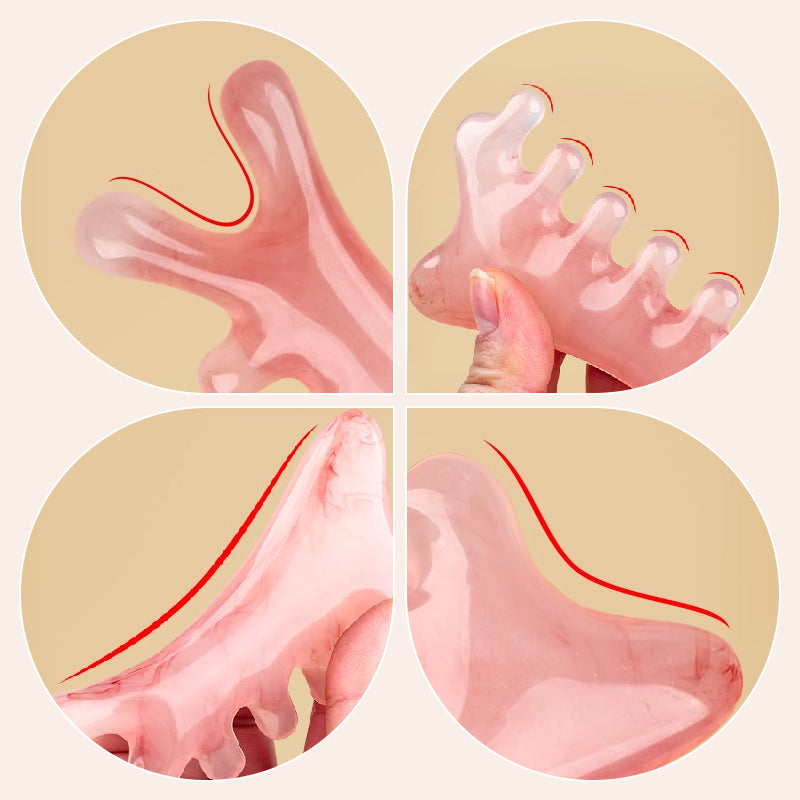 🩷Multifunktionaler Kopfhautmassage-Kamm und Gua Sha Werkzeug