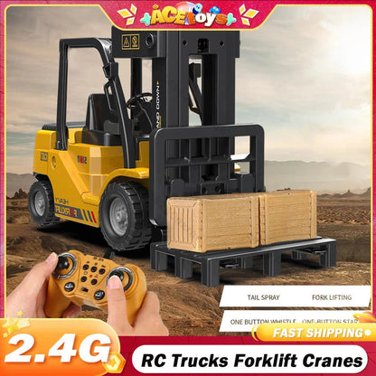 🔥 Beschränkte Zeit 40% Rabatt 🔥 RC Gabelstapler mit Lichten, Musik, Spray ⏰ Kostenloser Versand