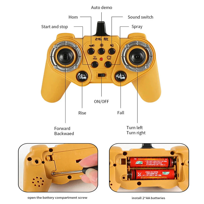 🔥 Beschränkte Zeit 40% Rabatt 🔥 RC Gabelstapler mit Lichten, Musik, Spray ⏰ Kostenloser Versand