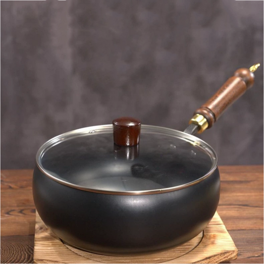 🔥🔥55 % Rabatt👨‍🍳😋Qualitätssicherung + Dicke Eisenpfanne mit ungiftiger Beschichtung 🍳🥗