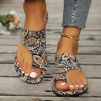 ⏳Begrenzte Zeit 50% Rabatt💥Leichte orthopädische flache Sandalen für Damen🩴🎨Vintage und Moderne kombiniert