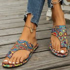 ⏳Begrenzte Zeit 50% Rabatt💥Leichte orthopädische flache Sandalen für Damen🩴🎨Vintage und Moderne kombiniert