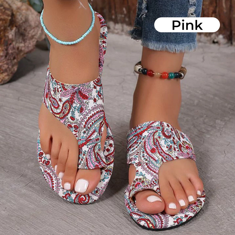 ⏳Begrenzte Zeit 50% Rabatt💥Leichte orthopädische flache Sandalen für Damen🩴🎨Vintage und Moderne kombiniert