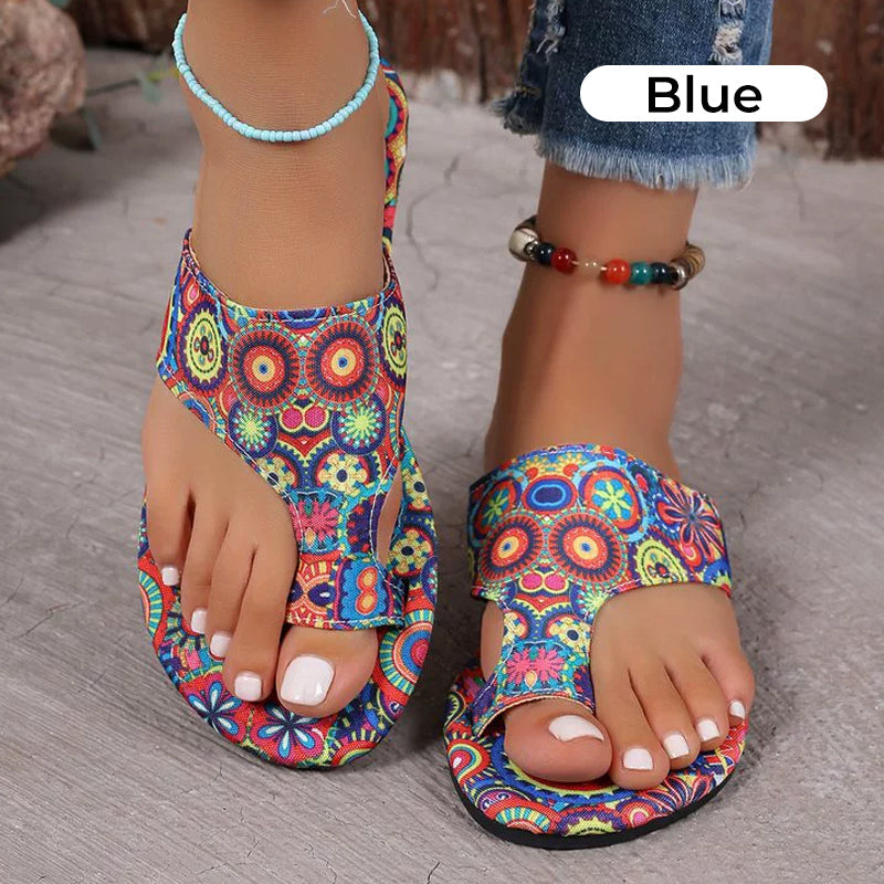 ⏳Begrenzte Zeit 50% Rabatt💥Leichte orthopädische flache Sandalen für Damen🩴🎨Vintage und Moderne kombiniert