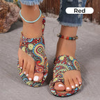 ⏳Begrenzte Zeit 50% Rabatt💥Leichte orthopädische flache Sandalen für Damen🩴🎨Vintage und Moderne kombiniert