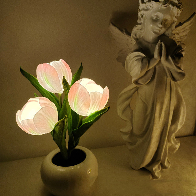 🌷✨ Echte-Touch-Tulpen-LED-Lampe: Sanftes Licht & stylische Deko für ein gemütliches Zuhause! 💡🌿