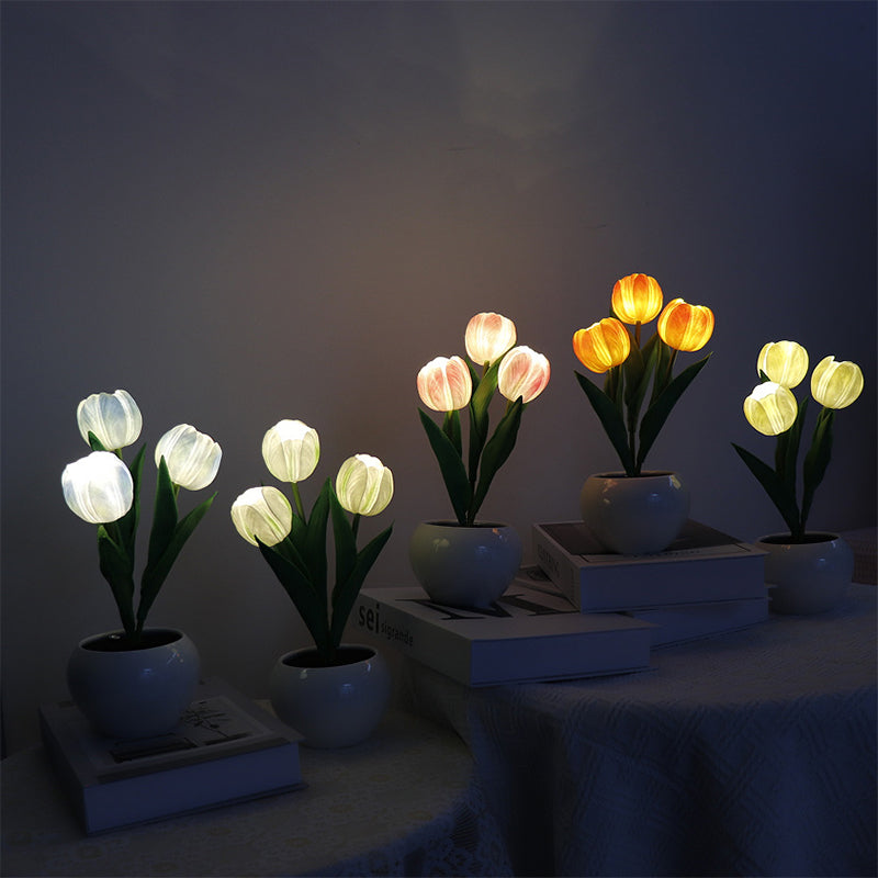 🌷✨ Echte-Touch-Tulpen-LED-Lampe: Sanftes Licht & stylische Deko für ein gemütliches Zuhause! 💡🌿