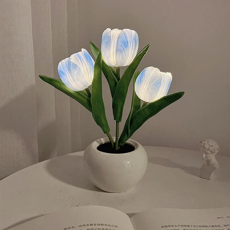 🌷✨ Echte-Touch-Tulpen-LED-Lampe: Sanftes Licht & stylische Deko für ein gemütliches Zuhause! 💡🌿