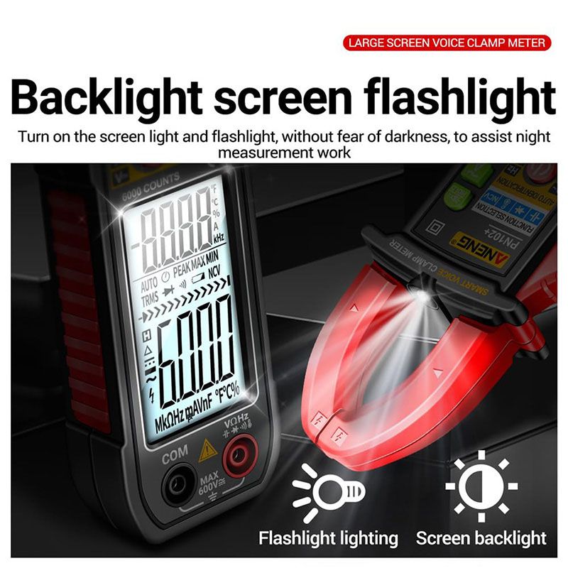 Intelligentes sprachgesteuertes Klemm-Multimeter-Testgerät